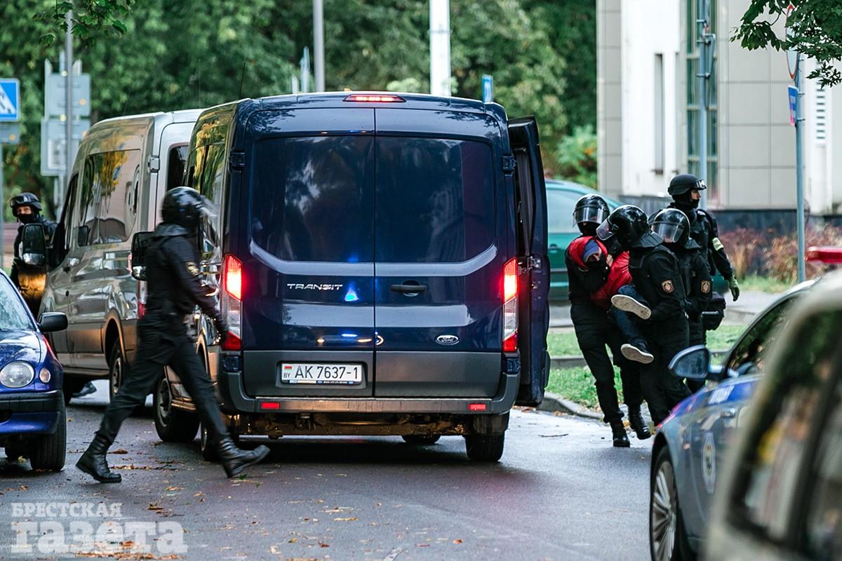Акция протеста в Бресте 27 сентября. Фото: , "Брестская газета"