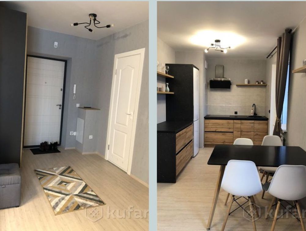 Интерьер однокомнатной квартиры в Бресте по ул. Л. Рябцева с ценой аренды $280.