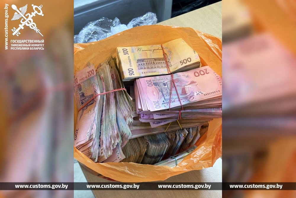 Более 1 млн гривен, которые спрятала гражданка Украины в тайнике. Фото: ГТК