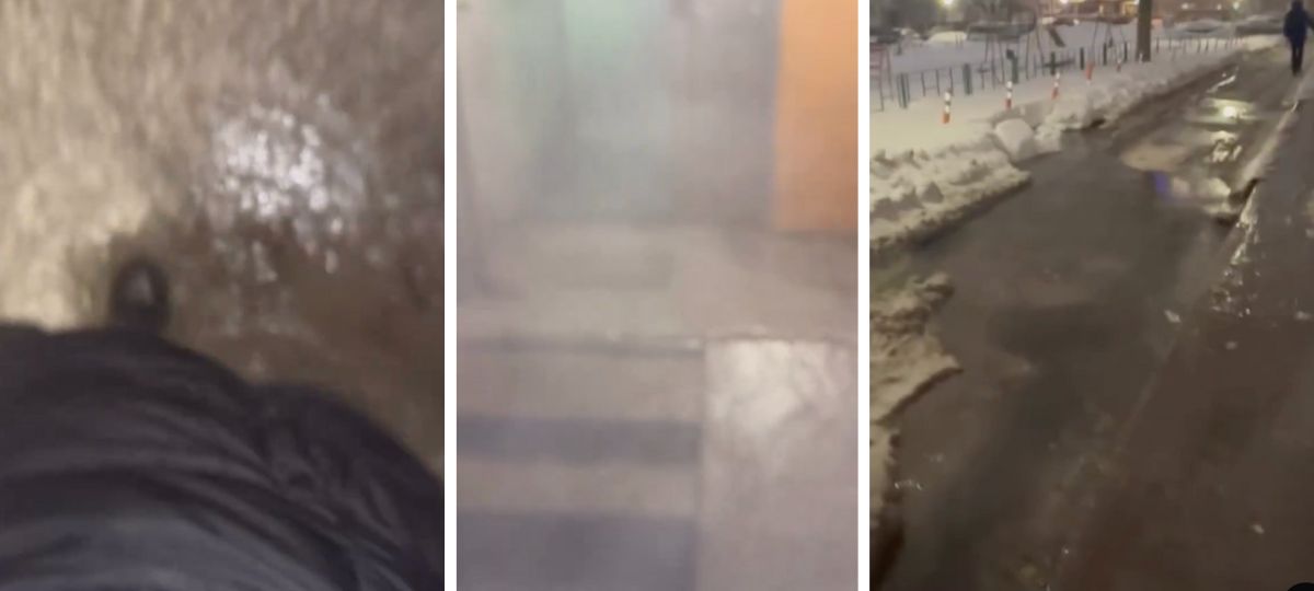 Минск, труба, пар, потоп