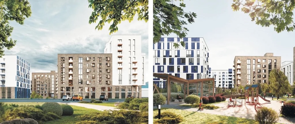 Дома и территория в архитектурно-планировочной концепции застройки в районе улицы Республиканской.