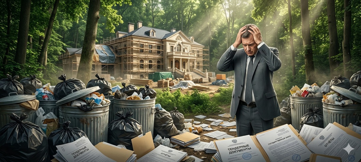 Брестский облисполком не мог договориться о вывозе мусора со своих территорий. Иллюстрация нарисована в Google Nano Banana 2